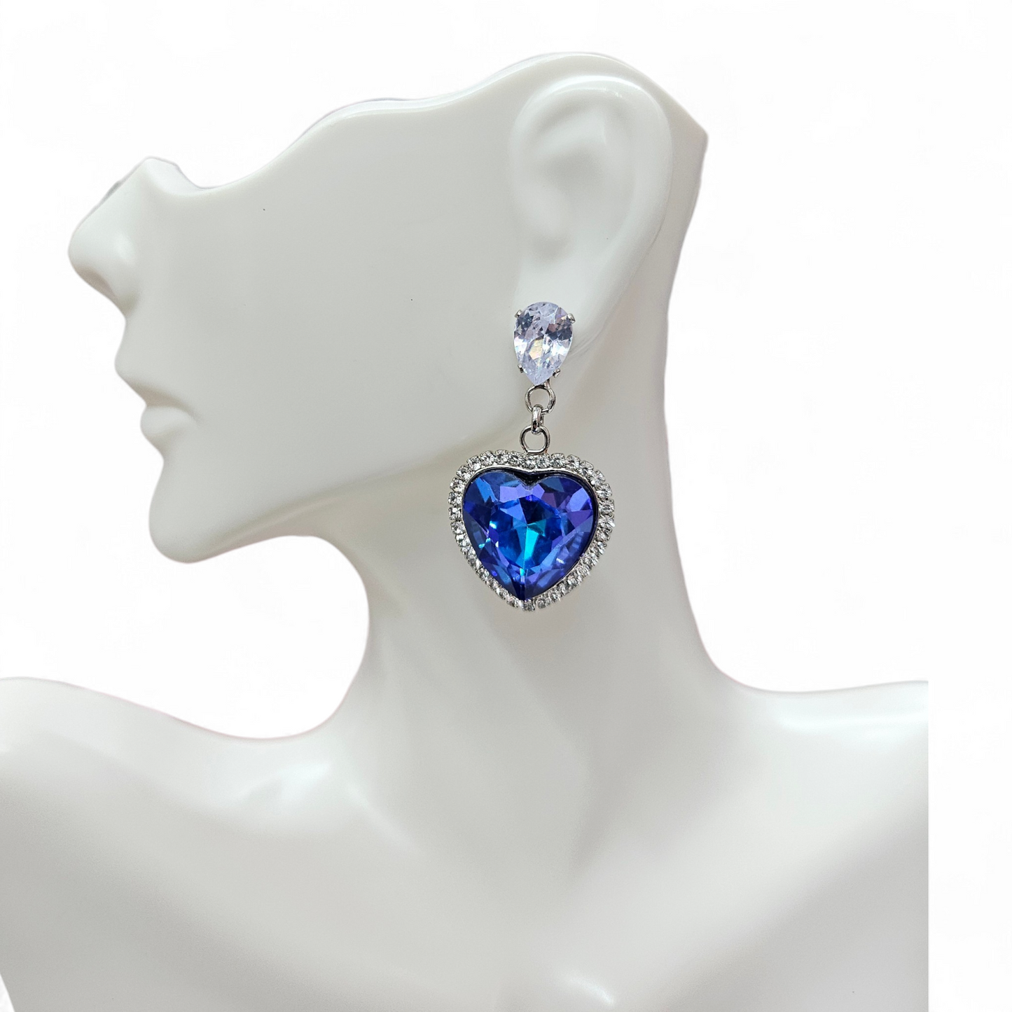 Blue Heart earrings
