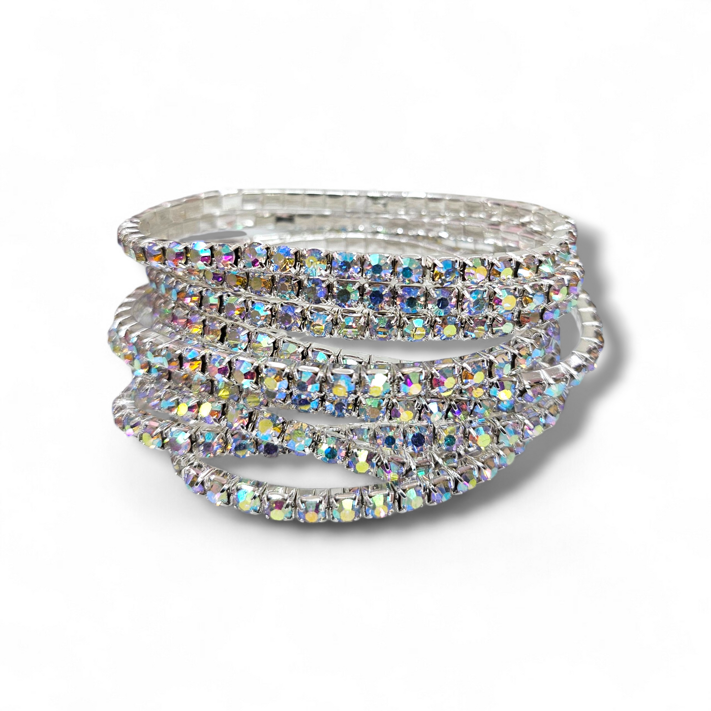 Silver AB multi layer bracelet