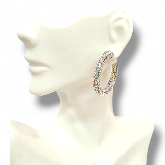 AB hoops earrings