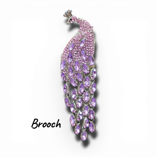 AB Peacock Brooch