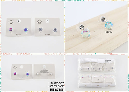 Earrings stud Dozen Pack