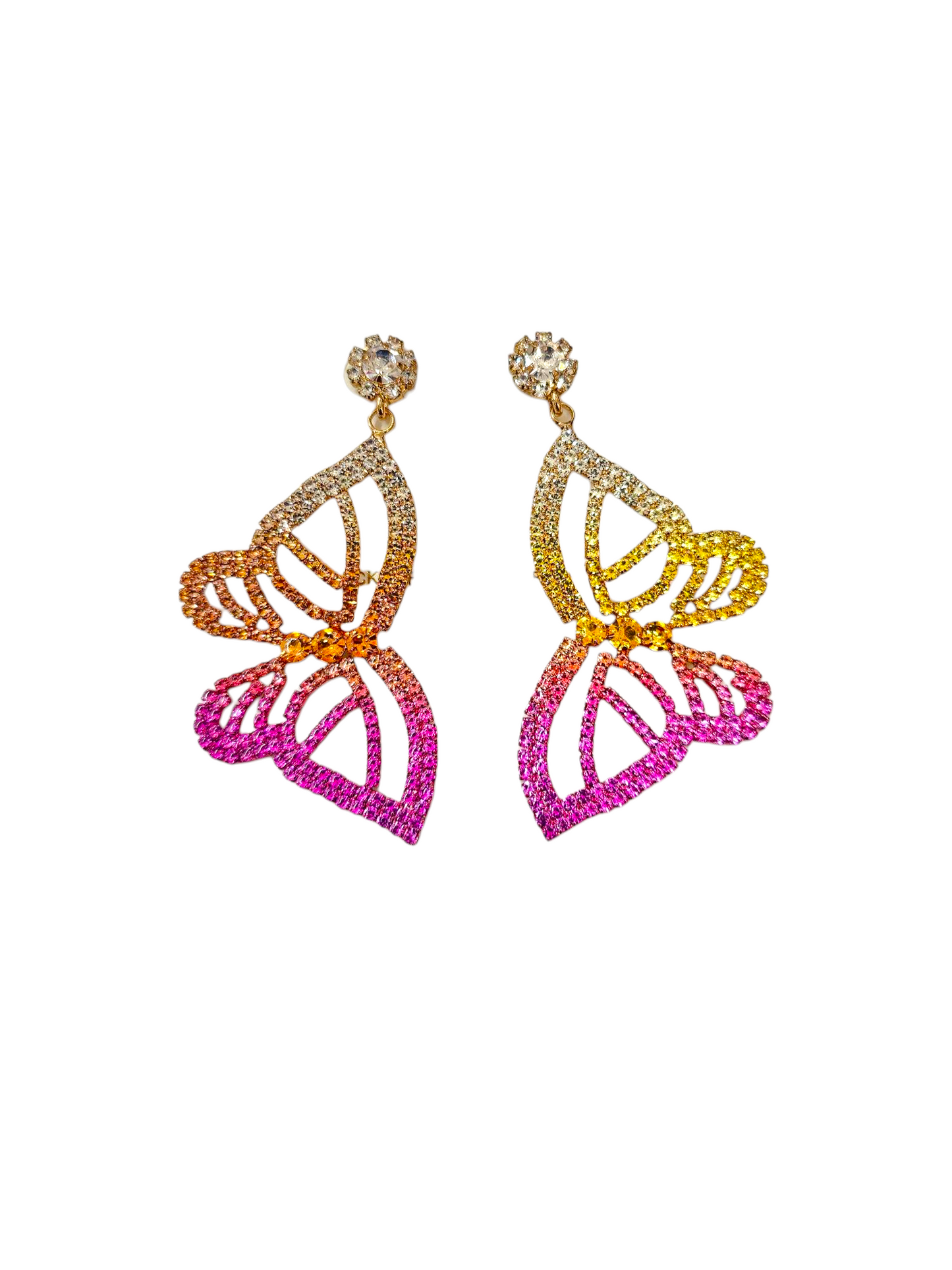 Ombre butterfly earrings