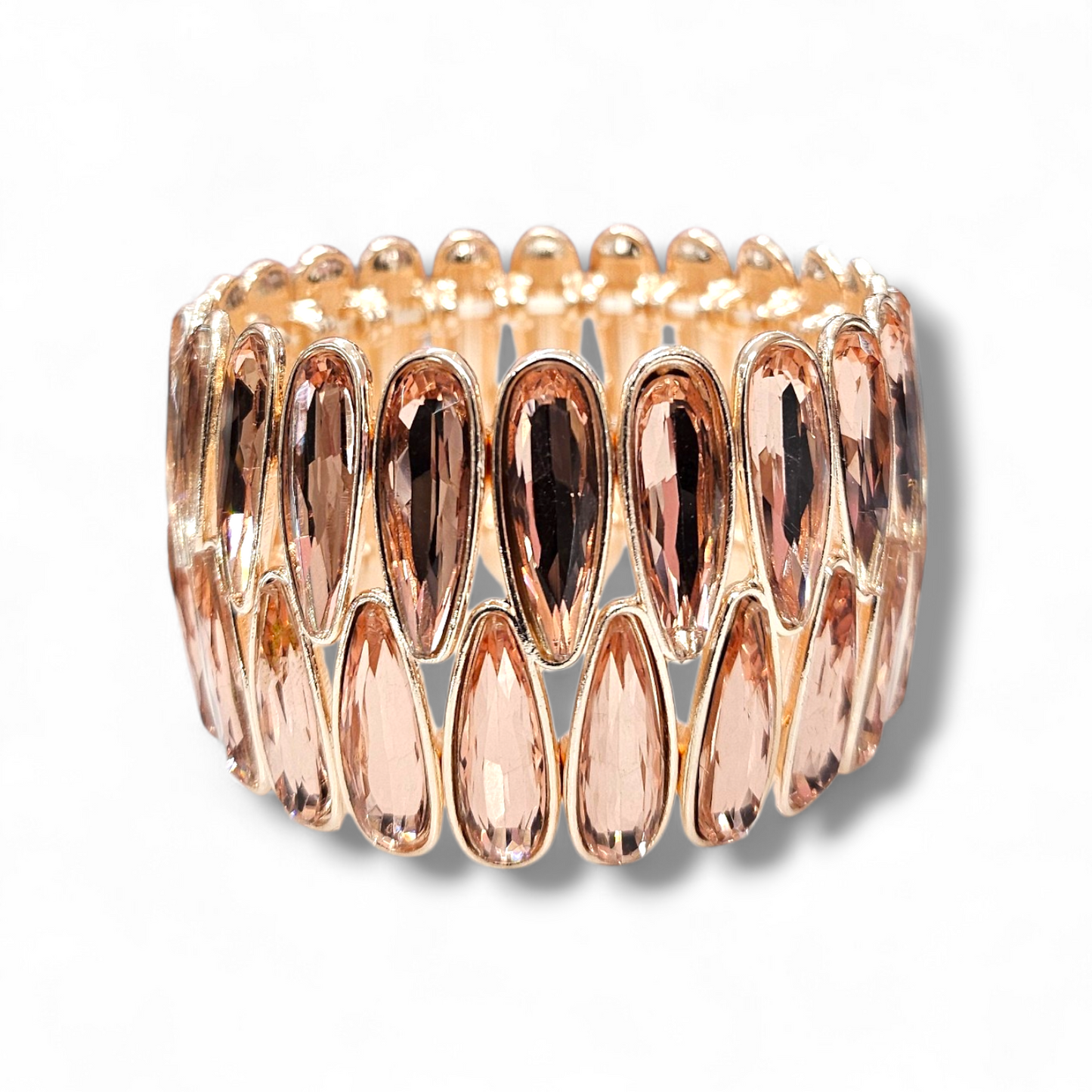 Peach Rhinestone Bracelet