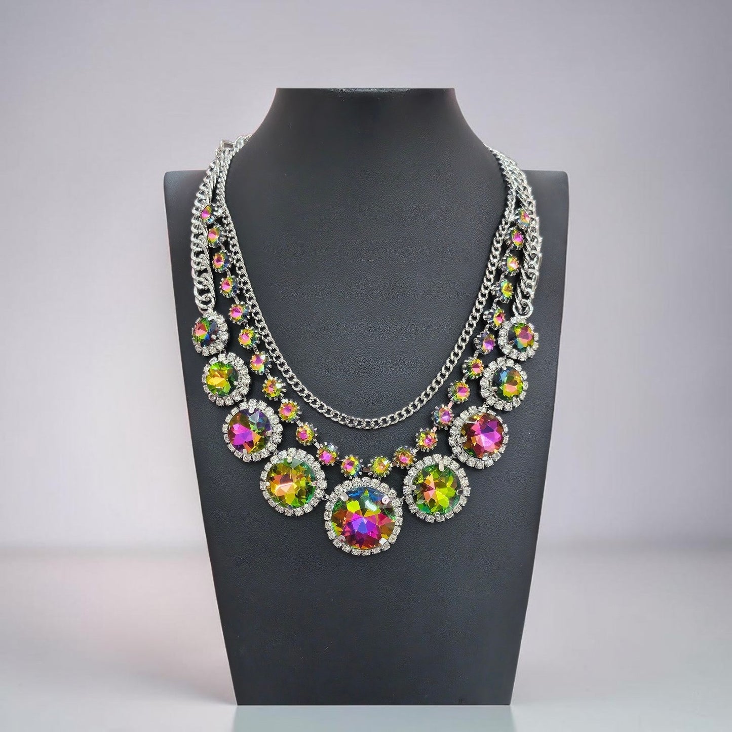 Oil slick necklace