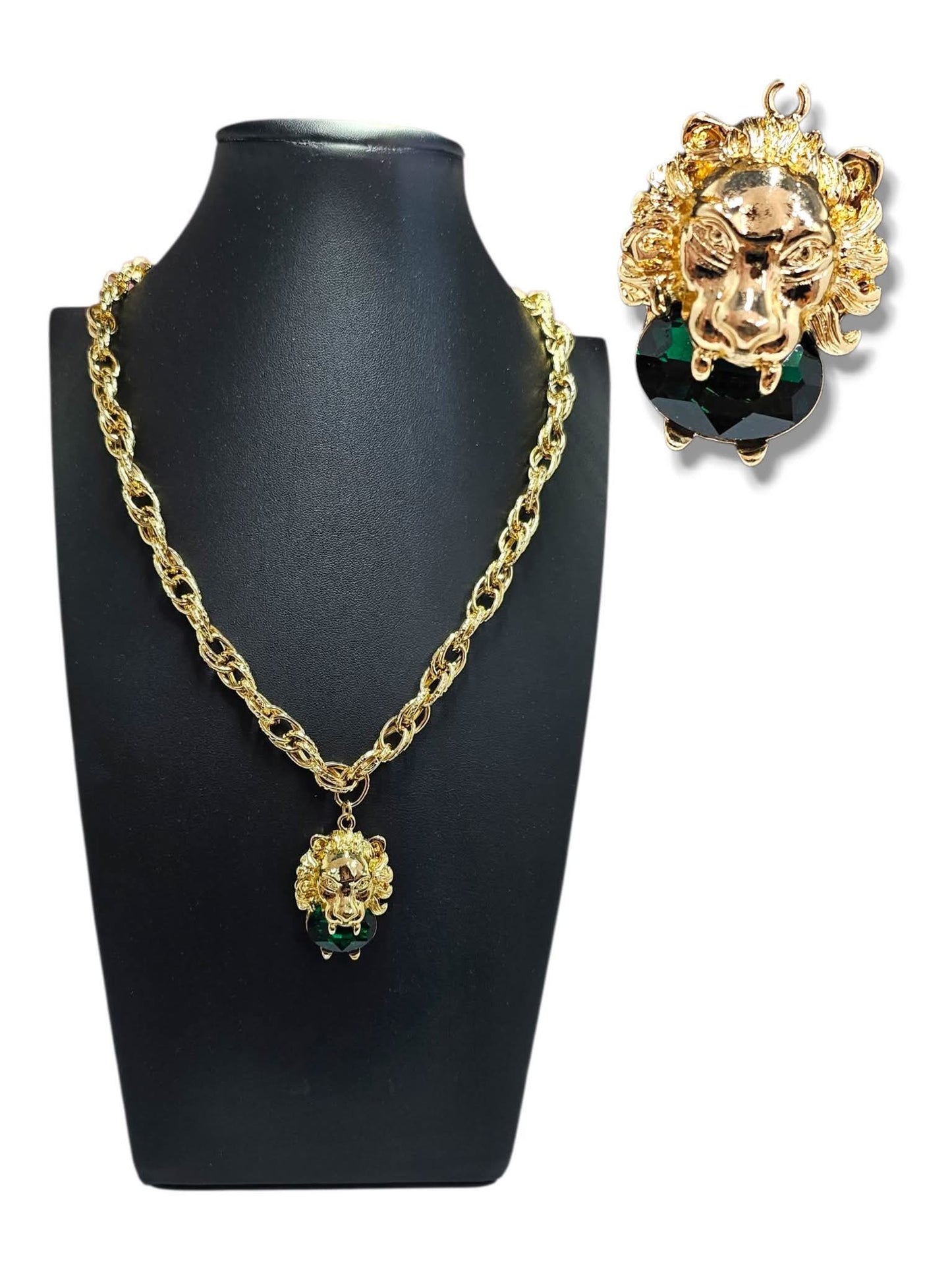 Gold Chain Lion Necklace