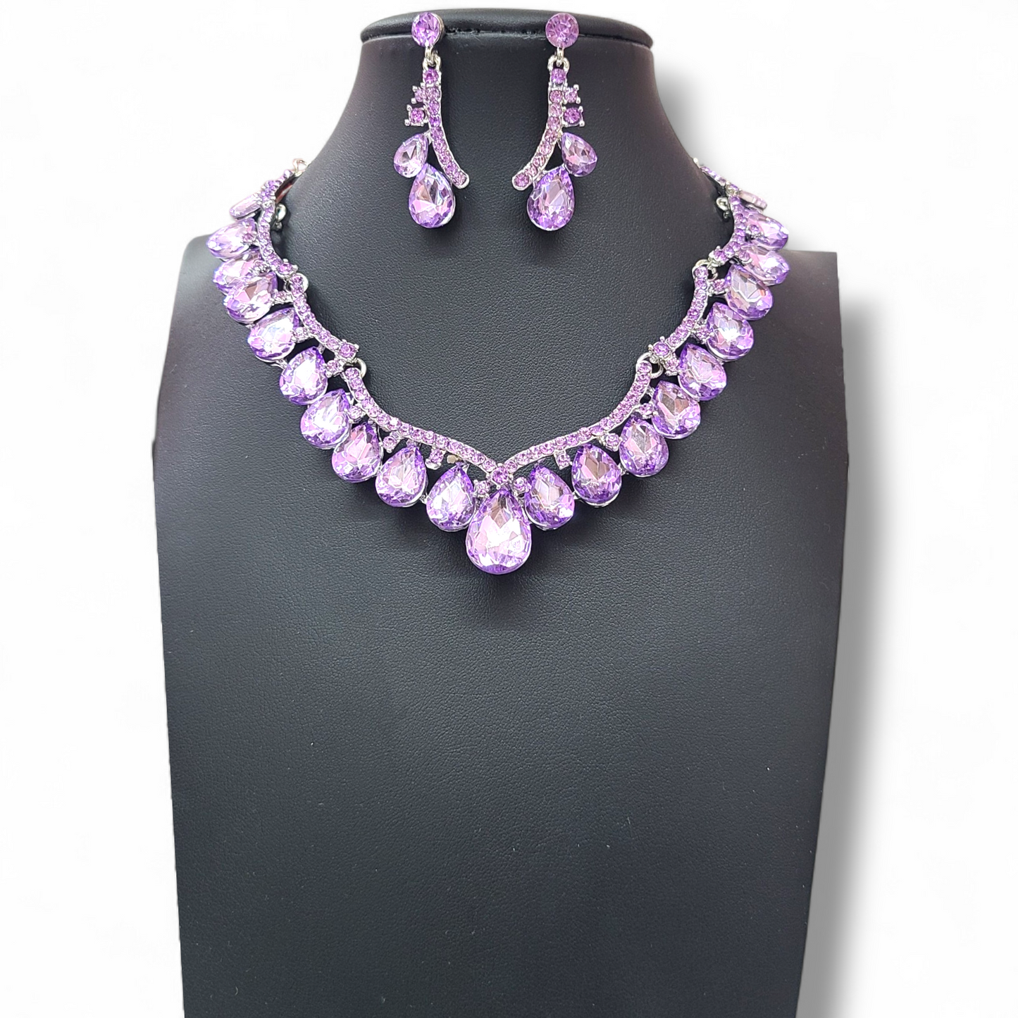 Silver lavender necklace