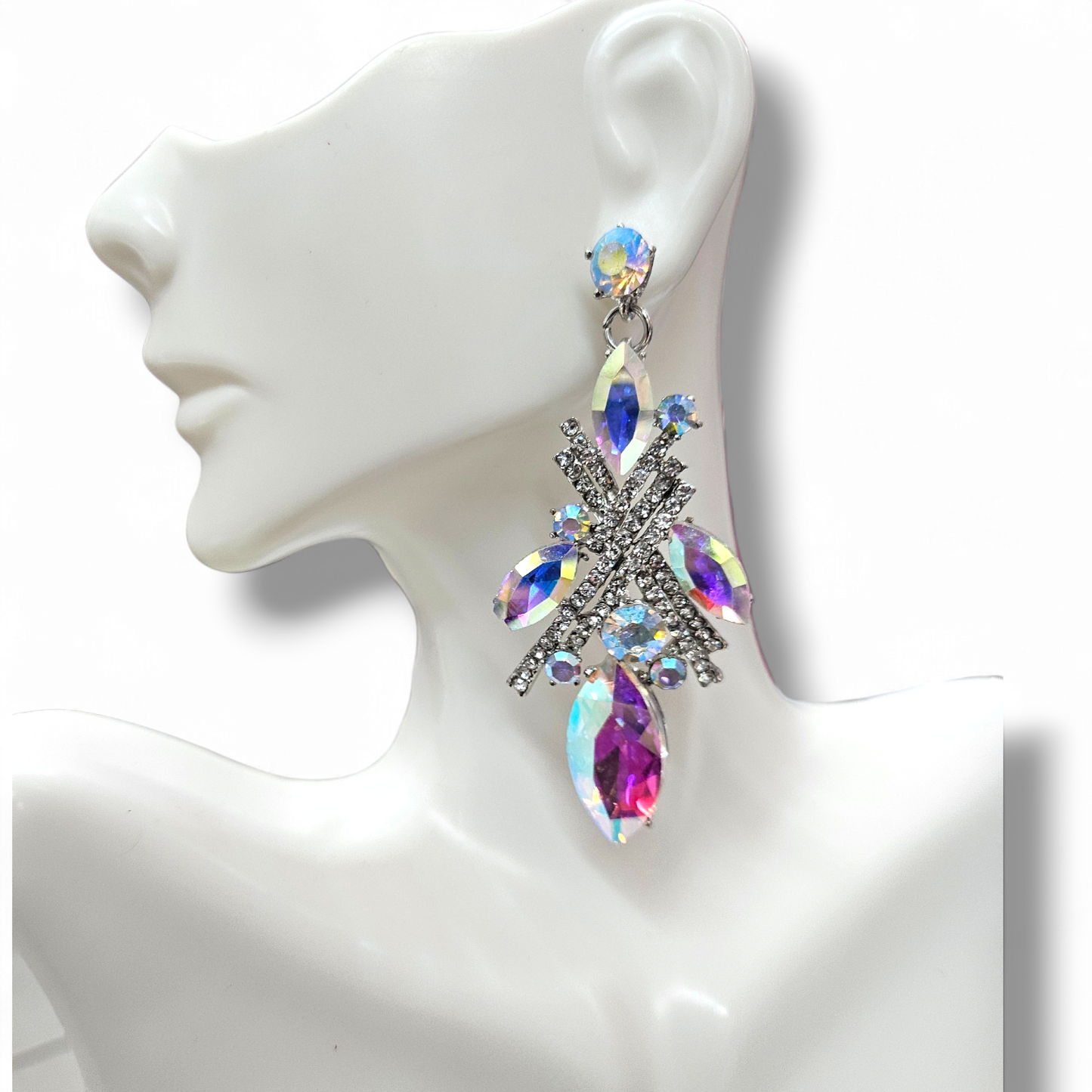 Silver AB Post earrings