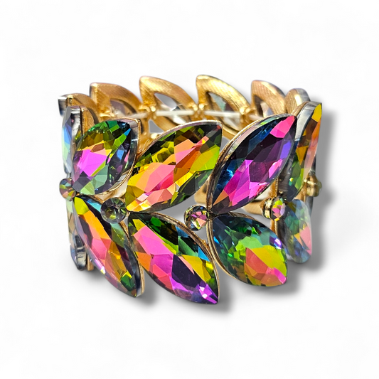 Oil slick leaf Bracelet