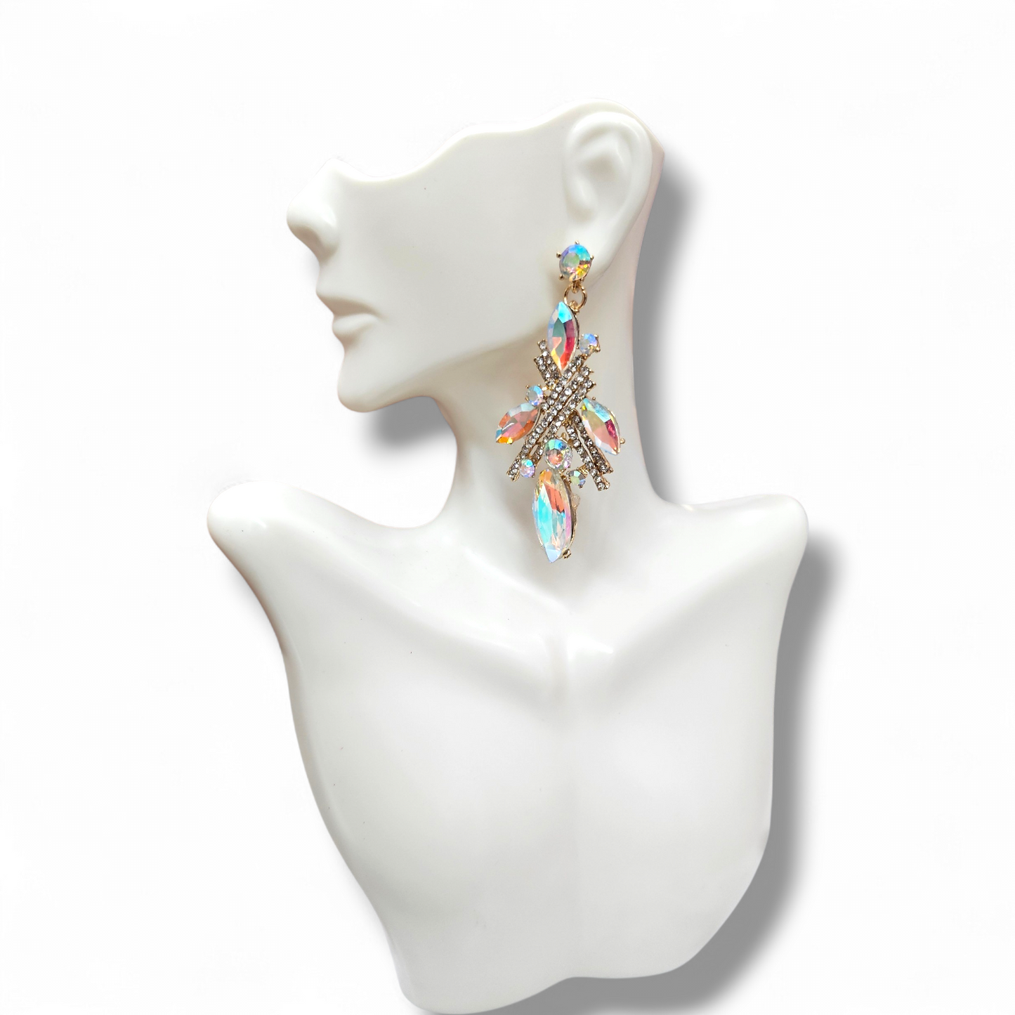Gold AB Post earrings