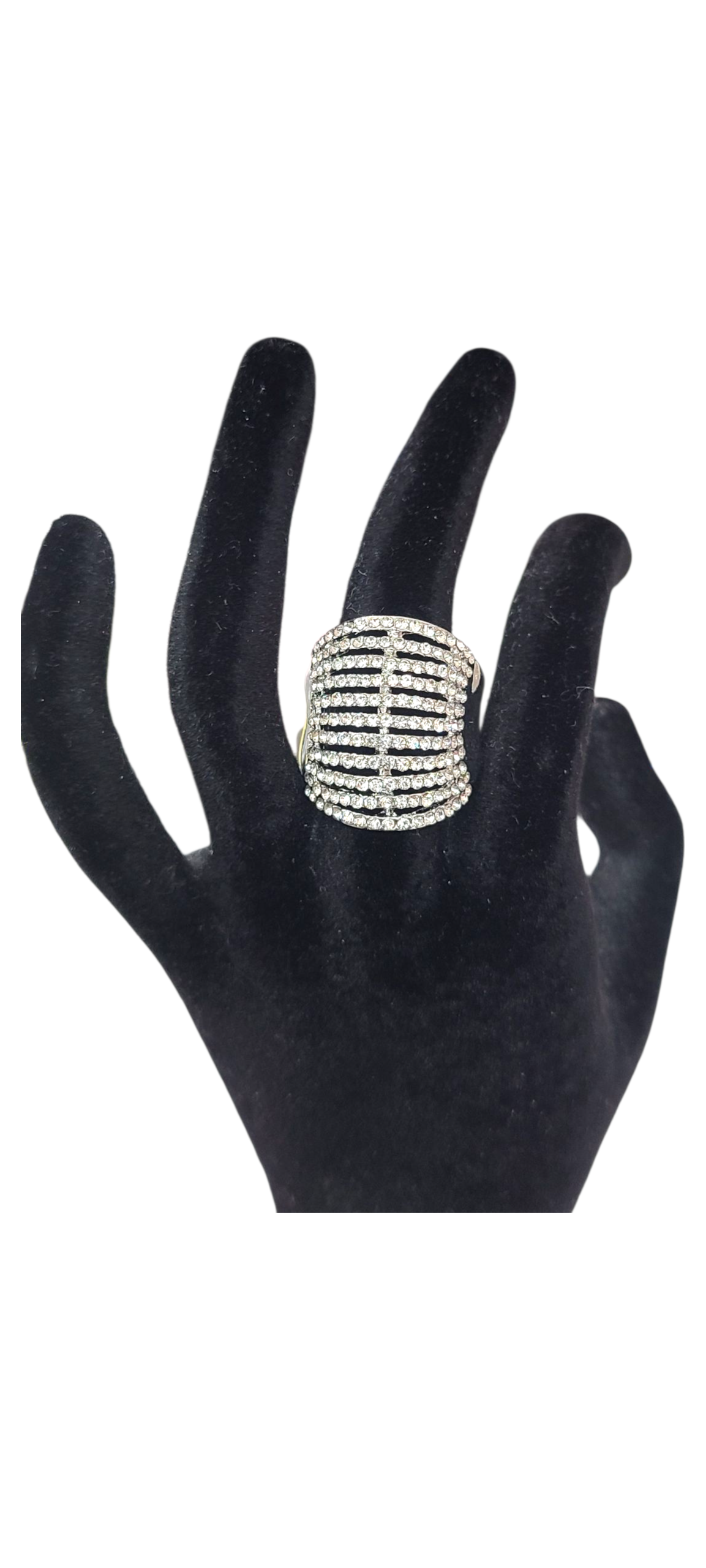 Silver rhodium multilayer ring