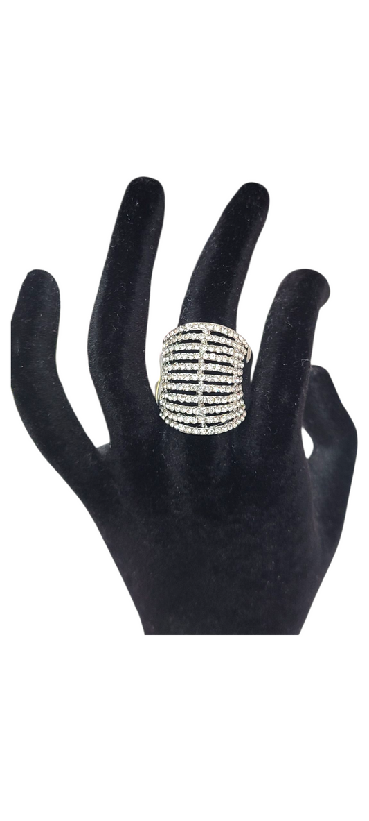 Silver rhodium multilayer ring