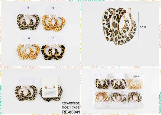 Animal Print Hoop Dozen Pack