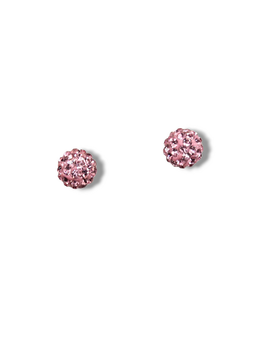Small pink ceramic studs