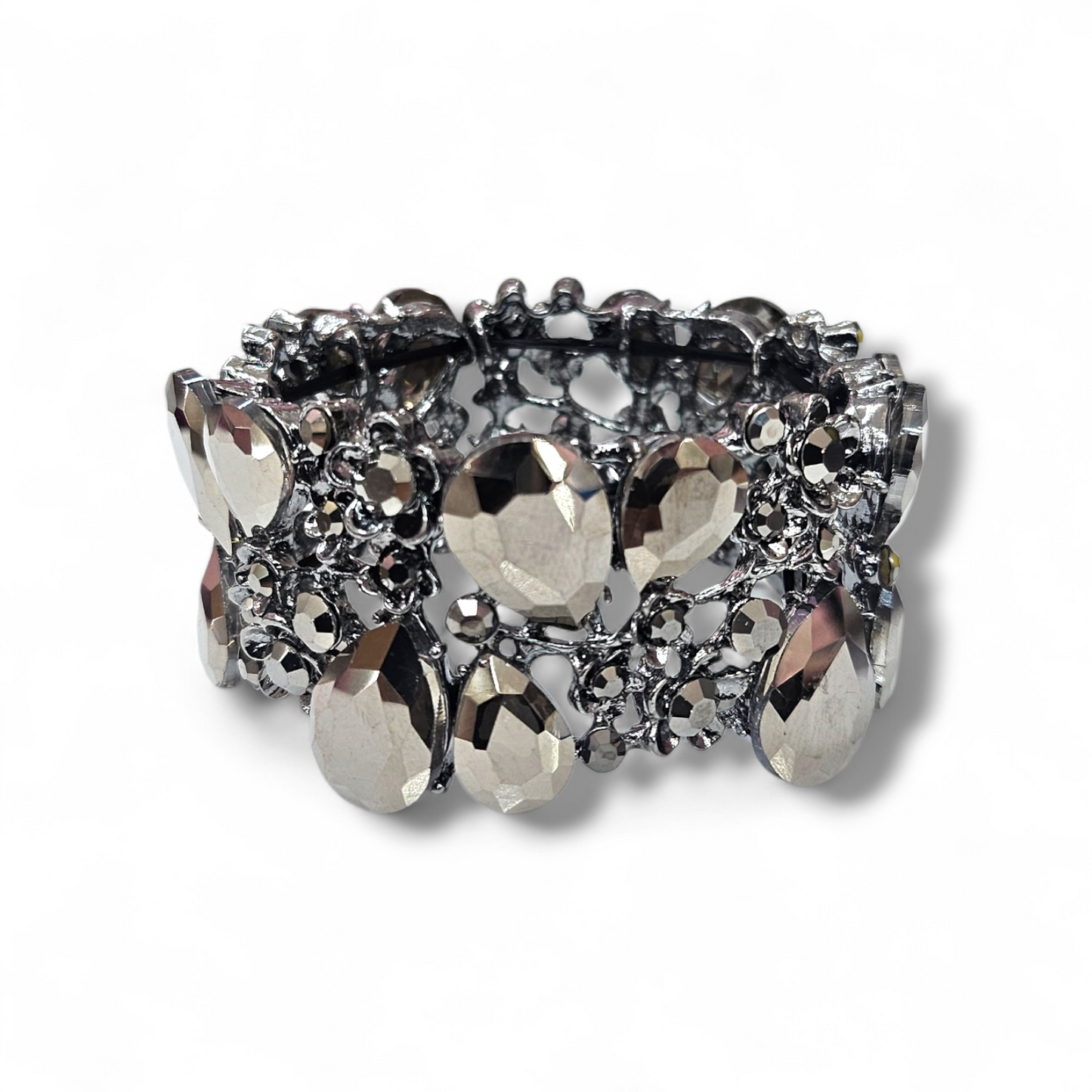 Hematite silver bracelet
