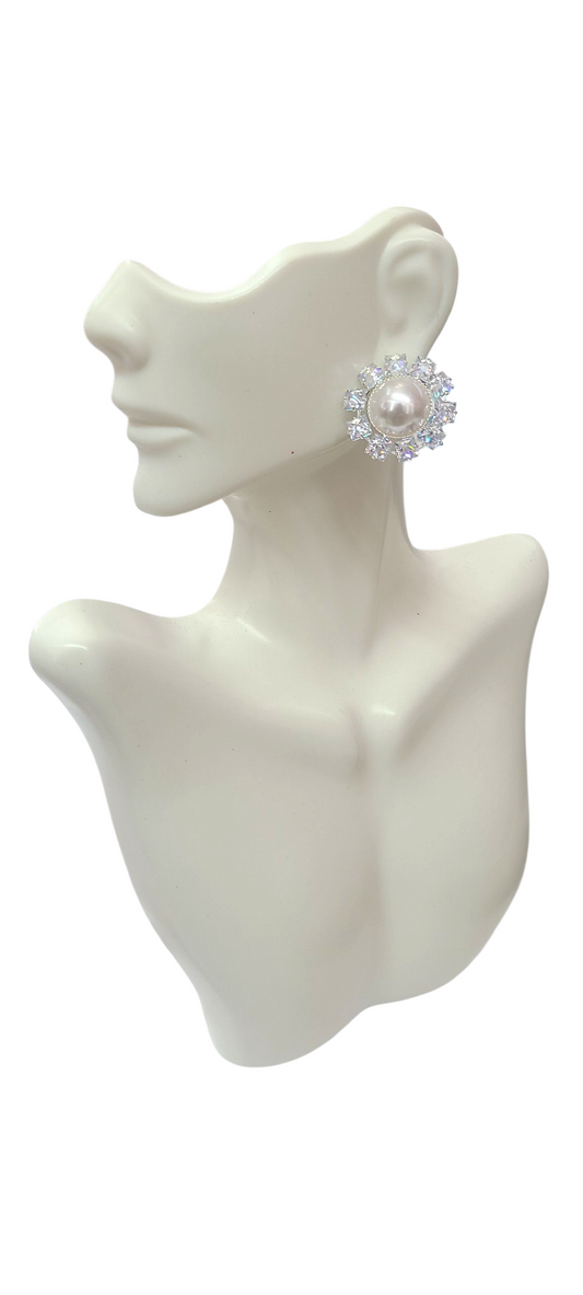 Pearl crystal earrings