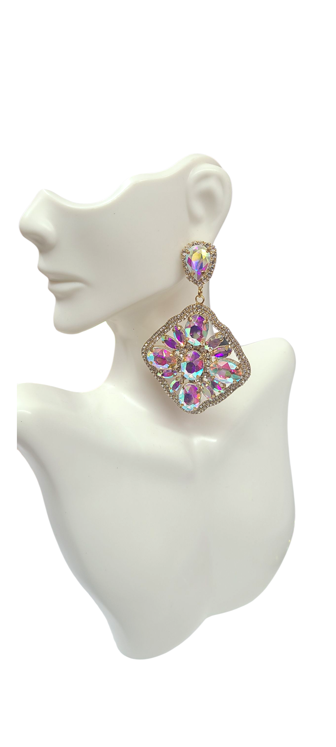 Ab statement earrings