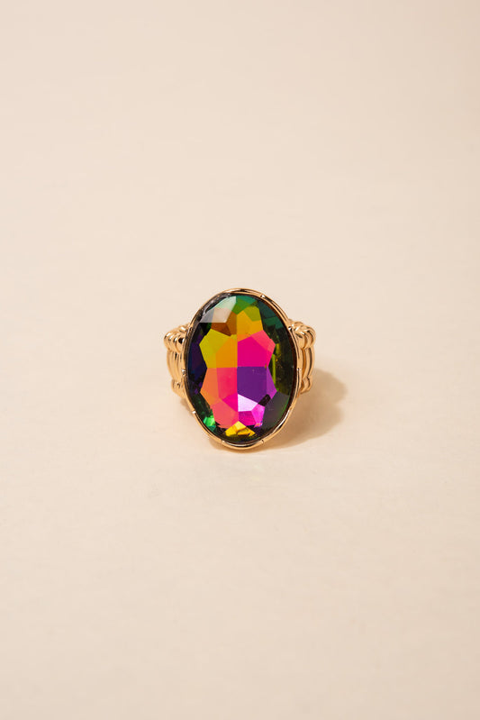 Oval Oilslick Ring