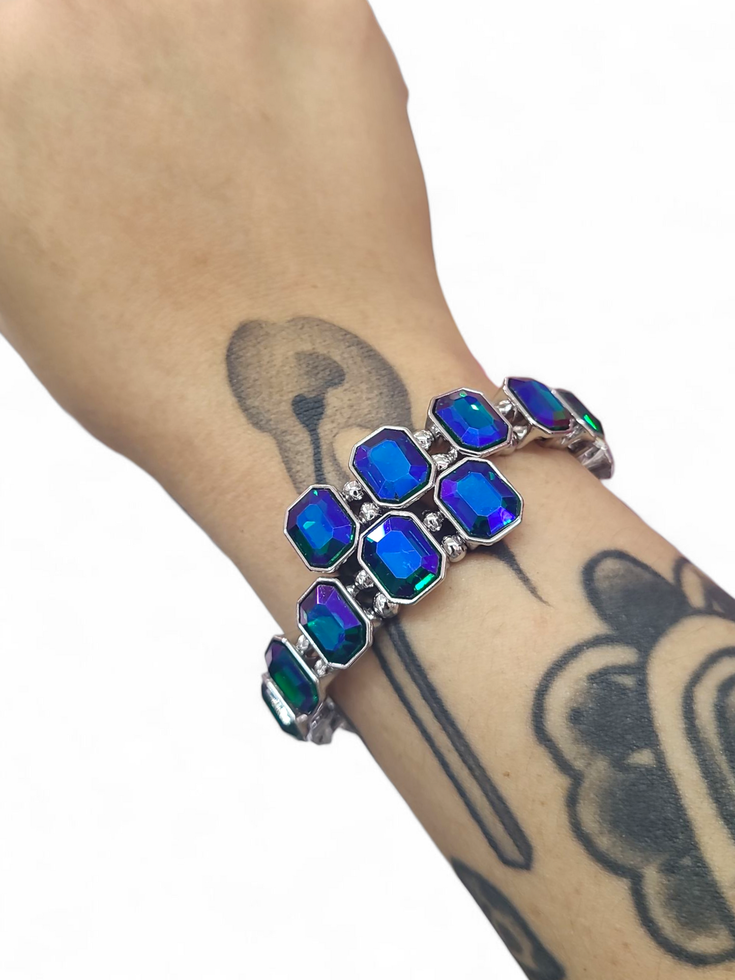 Blue Green Cuff Bracelet