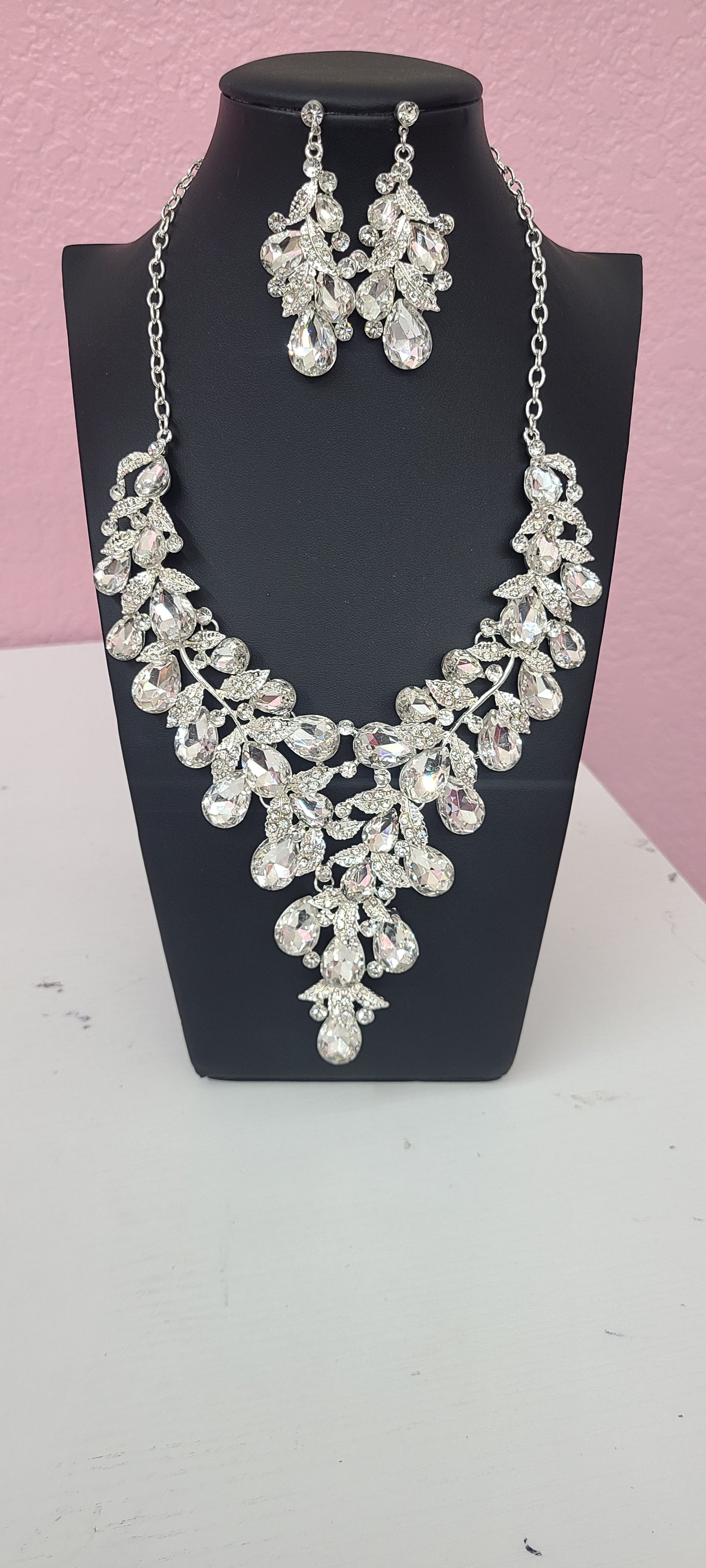 Silver Drip Statement Necklace