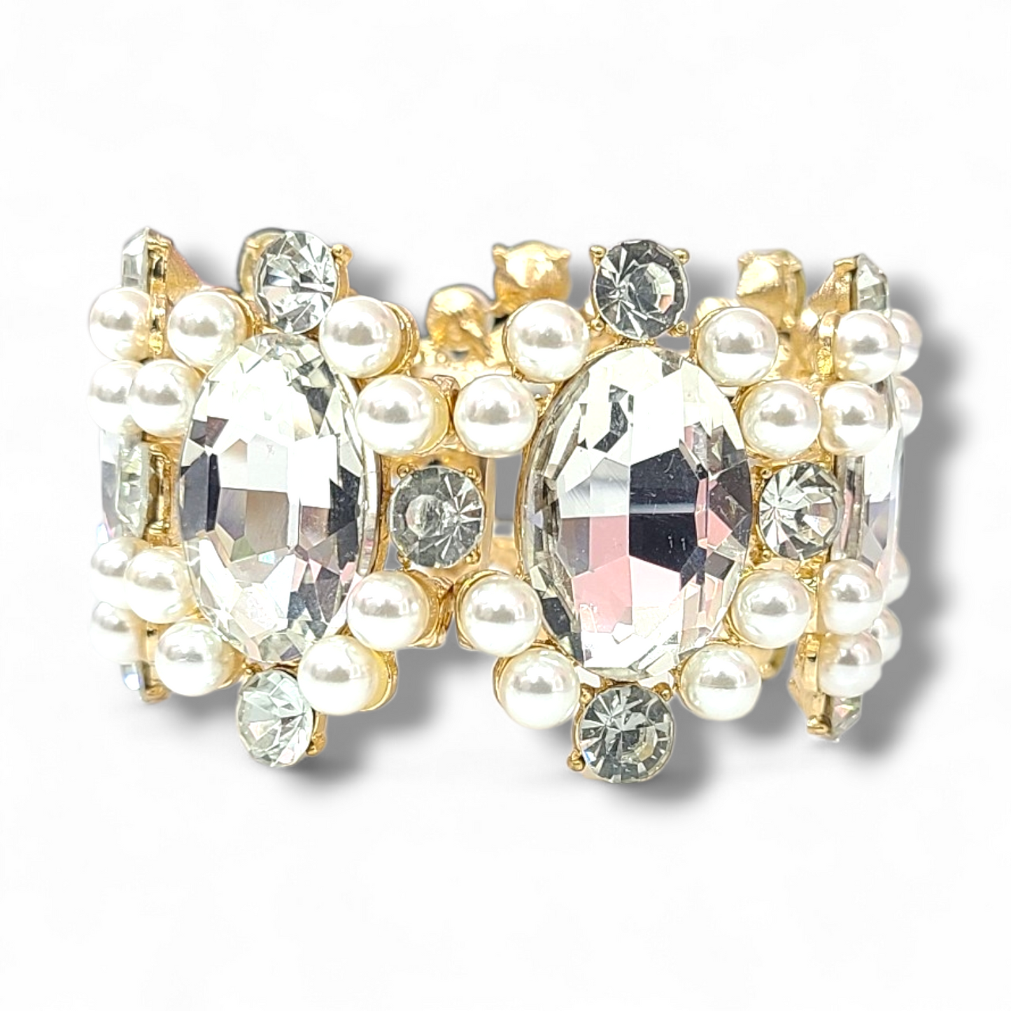 Pearl gold cream bracelet