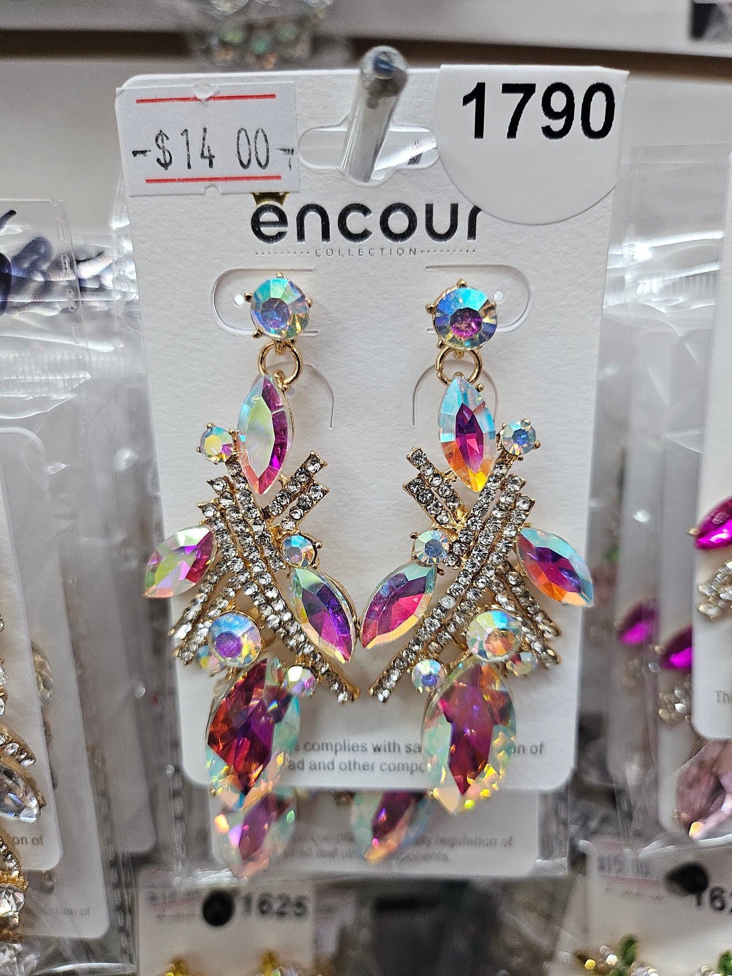 Gold AB Post earrings