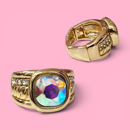Gold AB square ring