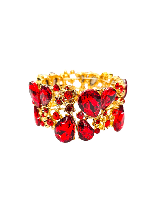 Red Rhinestone Bracelet