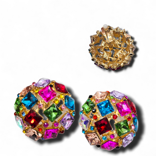 Multi Color clip on earrings
