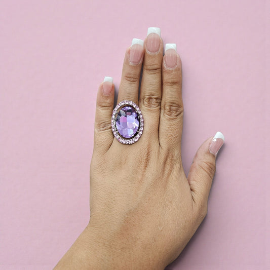 Silver lavender Ring