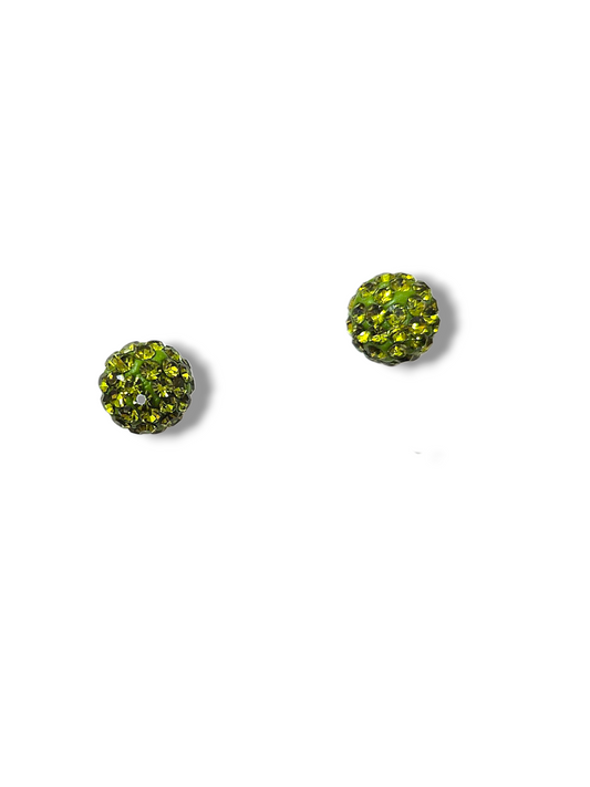 Small hunter green studs