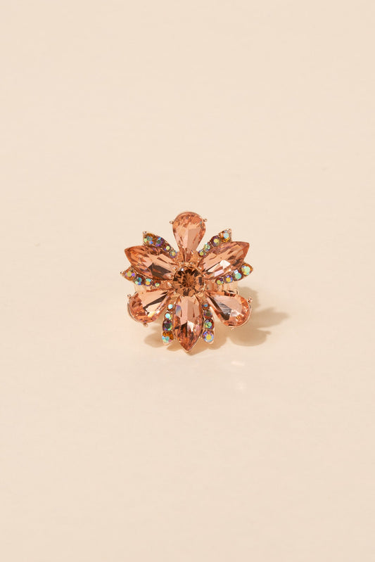 Rosegold flower ring