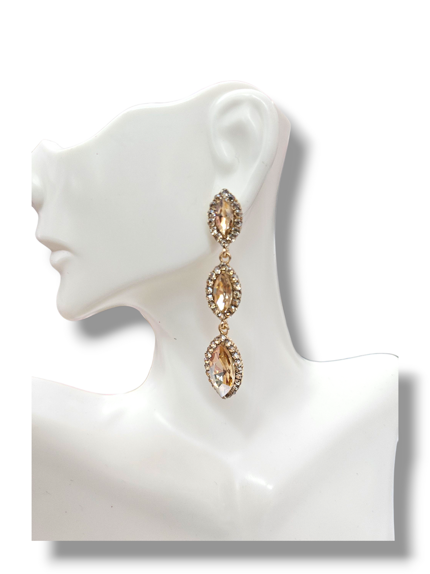 Almond Shape Drop Earrings