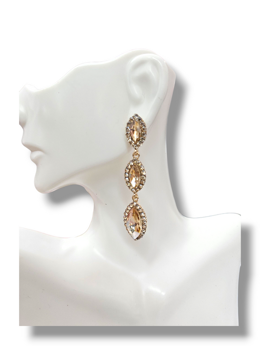 Almond Shape Drop Earrings