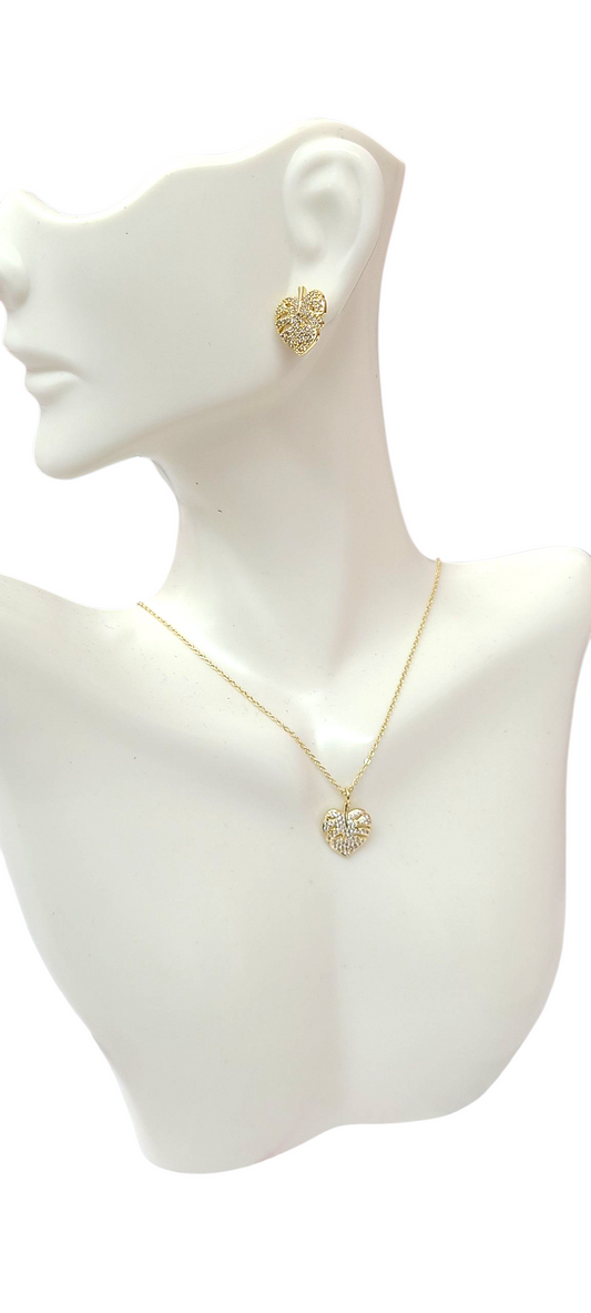 Gold leaf necklace