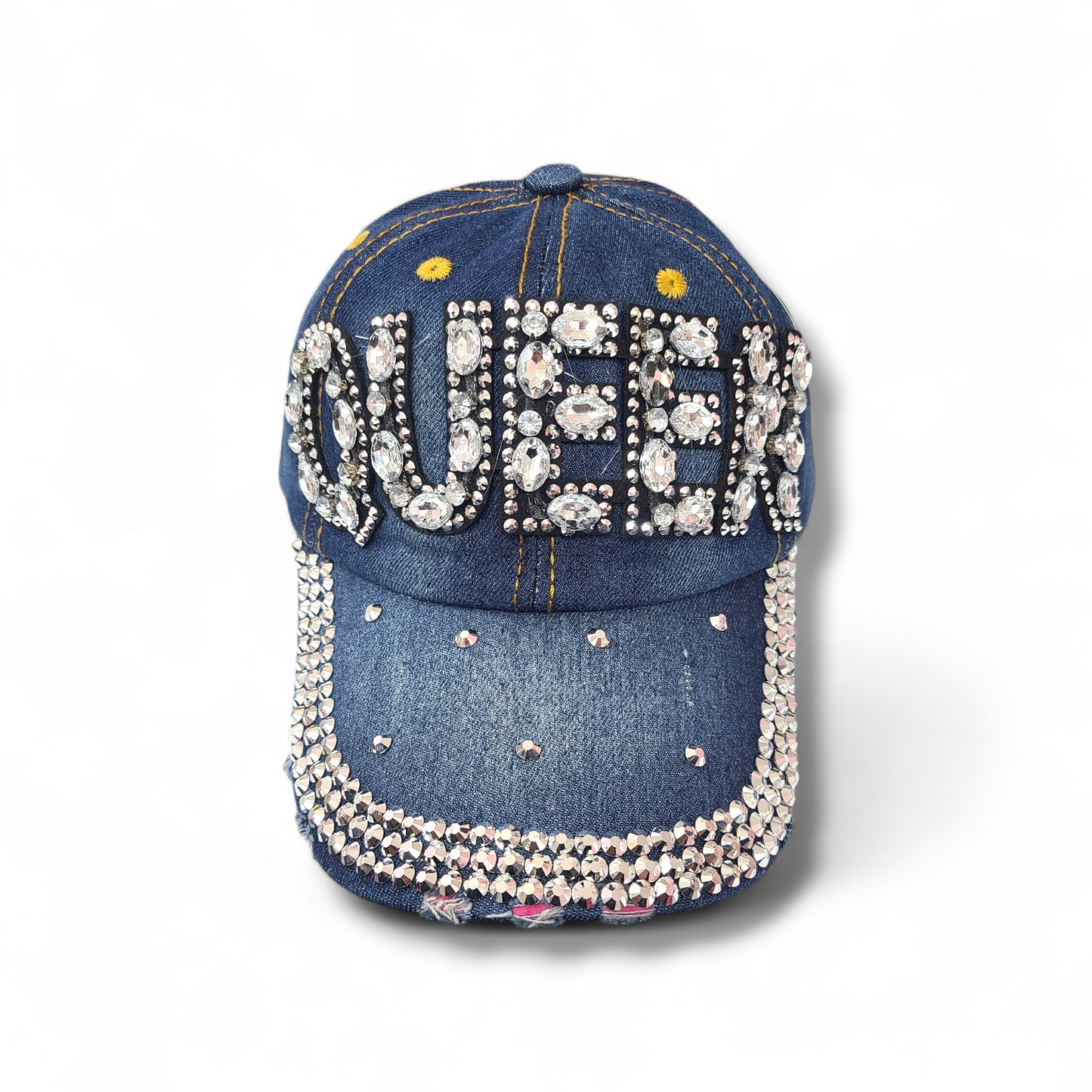 Queen denim cap