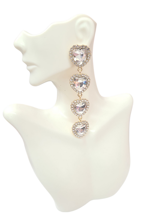 Silver drop earrings