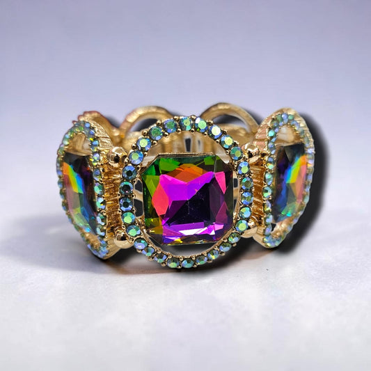 Oil slick cut out  bracelet