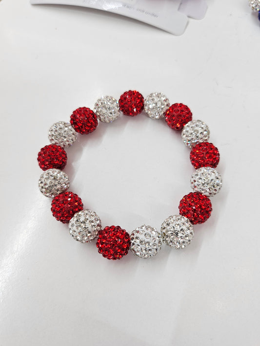 Red White Ceramic Bracelet