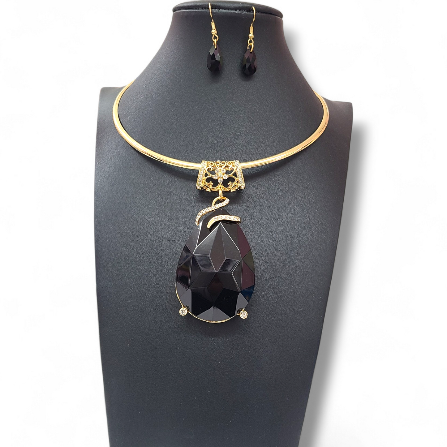Black choker necklace