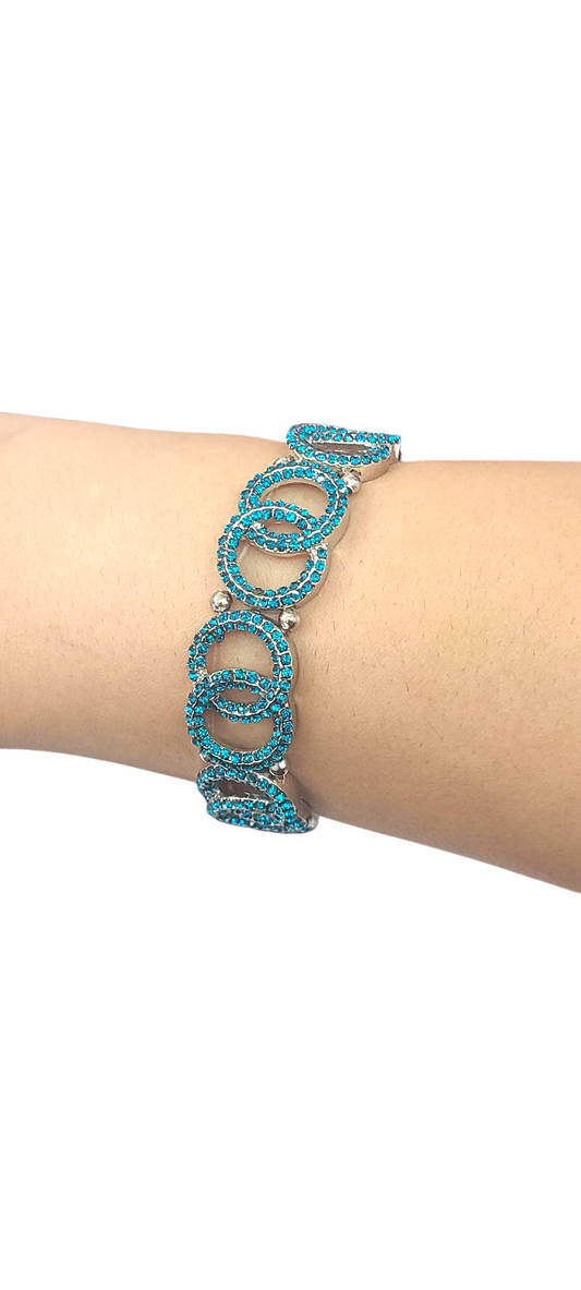 Crossover blue bracelet
