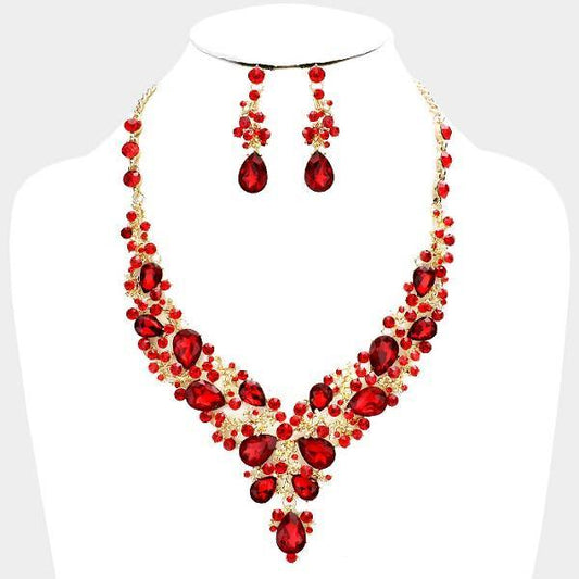 Red Rhinestone Necklace