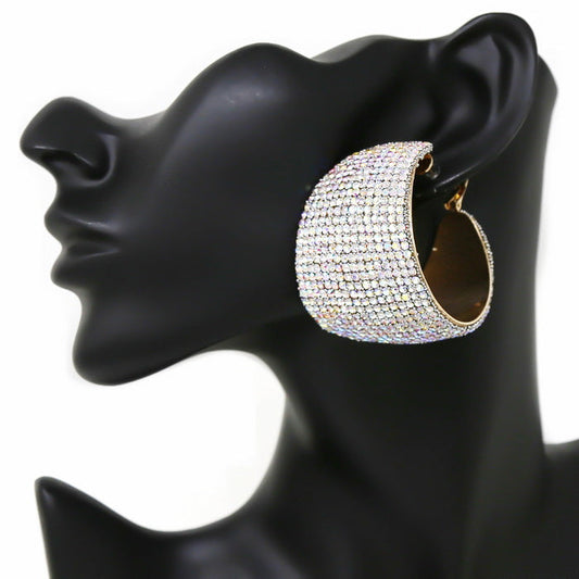Silver AB Thick Hoops