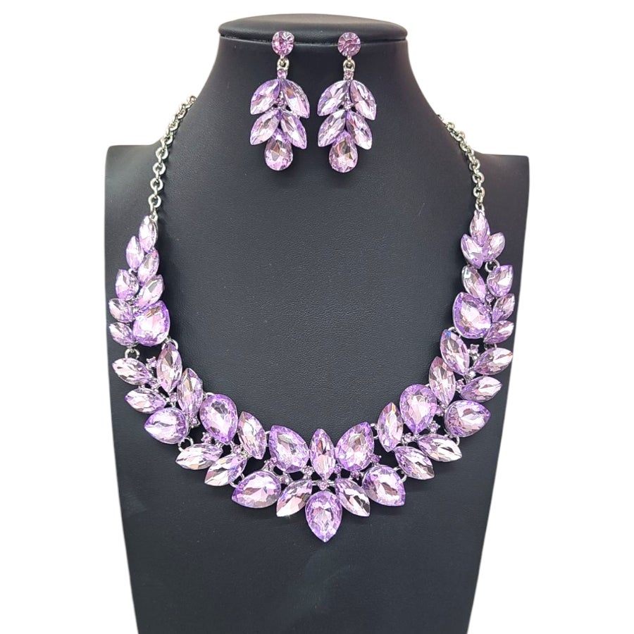Lavender Crystal Necklace