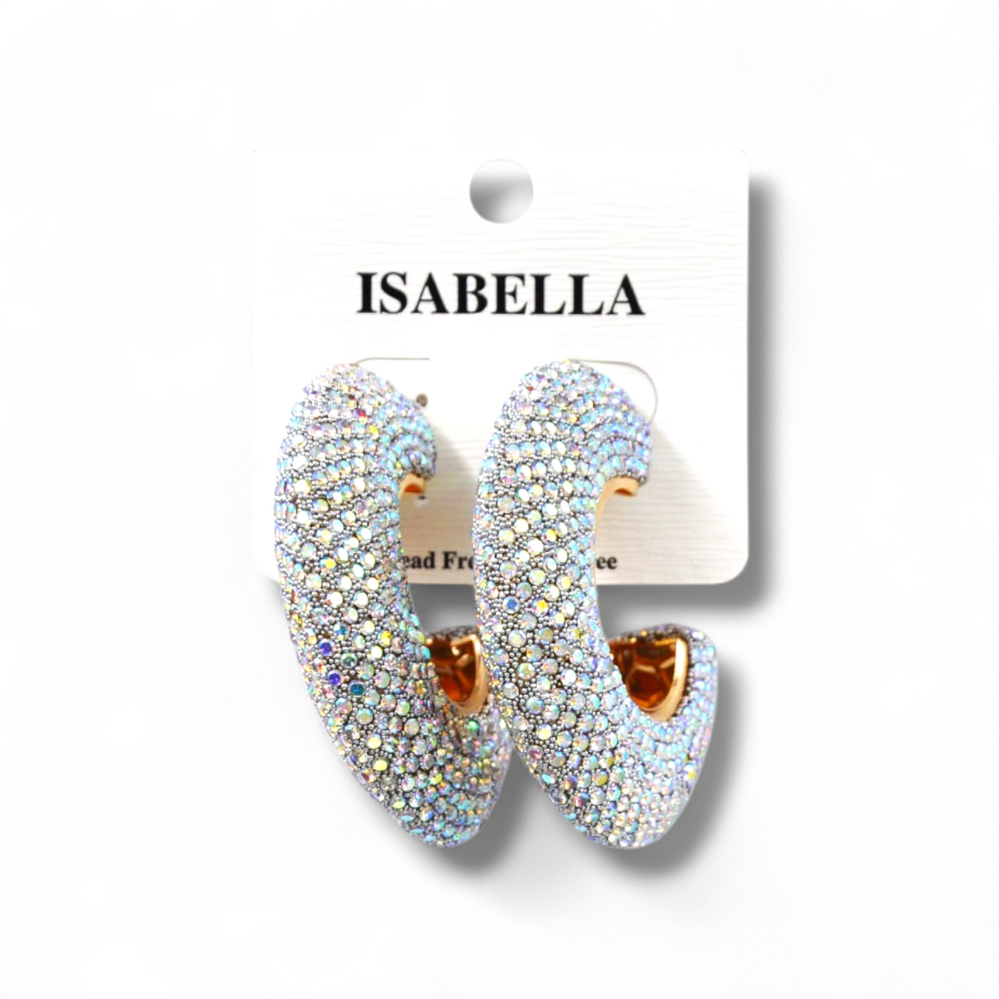Post Rhinestone Hoops
