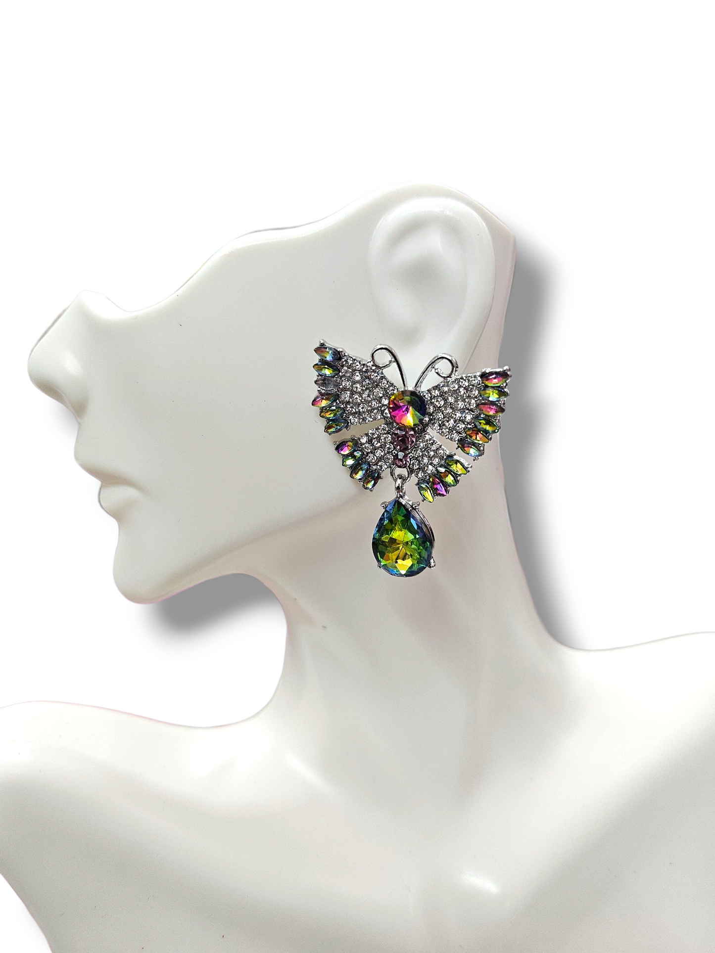 Oil slick Butterfly earrings