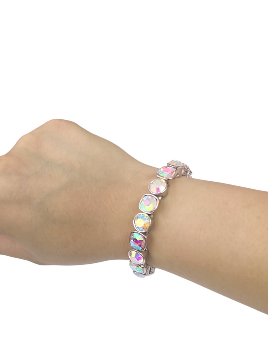 Silver ab rhodium thin Bracelet