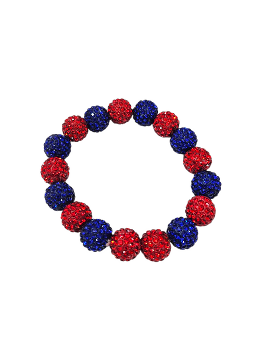 Red and Blue Ceramic Bracelet