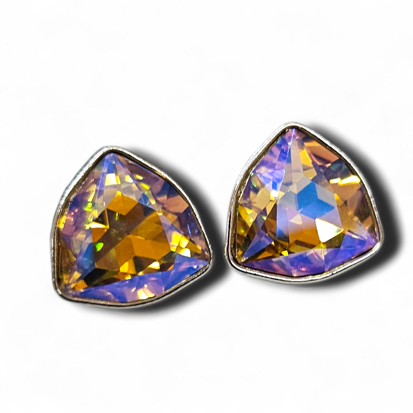 Rhodium Crystal studs