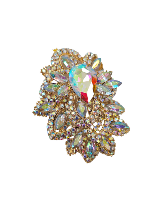 Gold AB Brooch