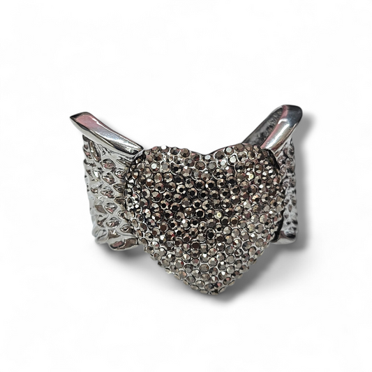 Gunmetal angel wings cuff